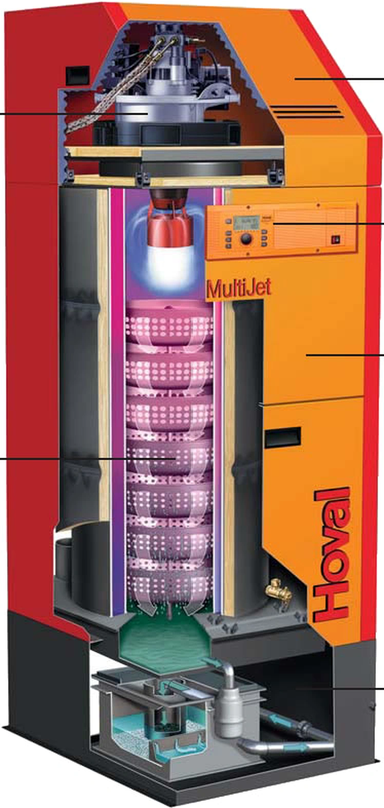Schnittbild Hoval MultiJet Öl-Brennwertkessel