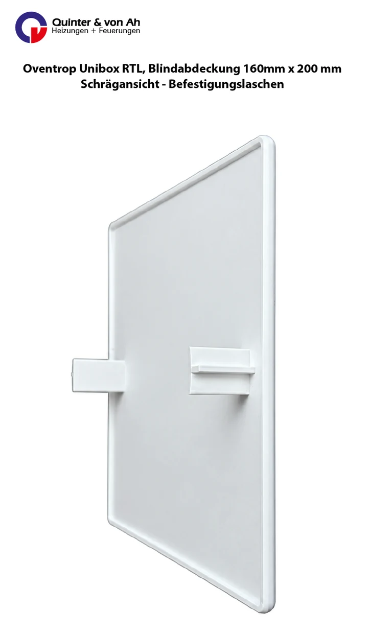 Oventrop Unibox RTL Blindabdeckung 160 × 200 mm mit Befestigungslaschen