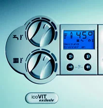 Bedienfeld mit DIA-System des Vaillant icoVIT